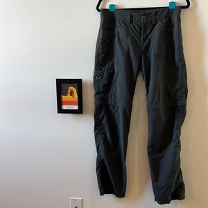 Mountain Hardwear convertible hiking pants.